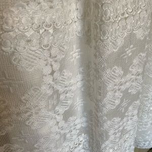 Rachel Parcell White Lace Midi Dress